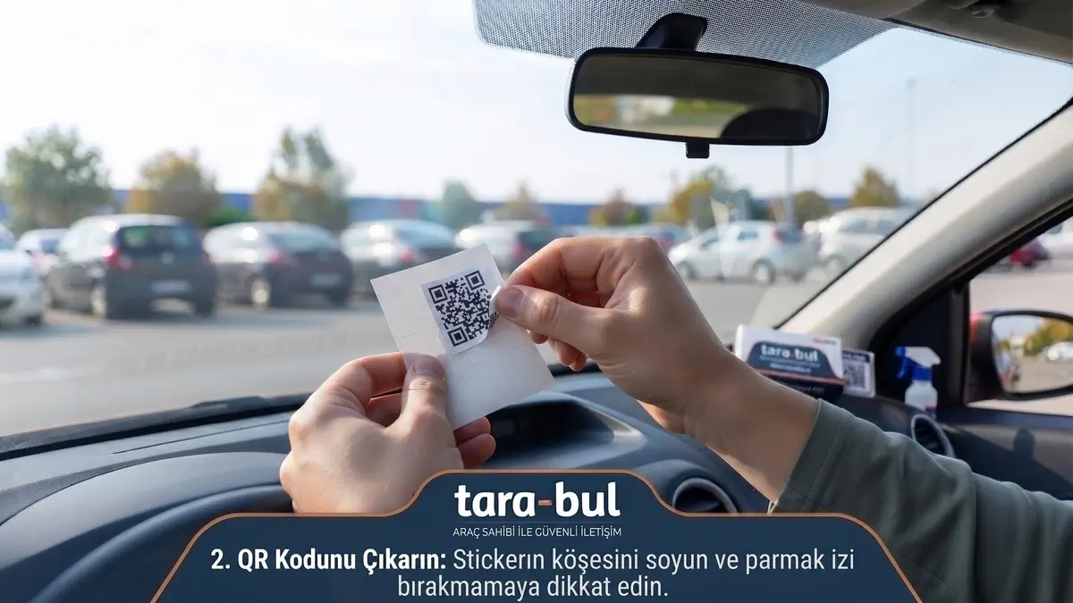 Numarasız numaratör karekod etiketini zemininden ayırma adımı
