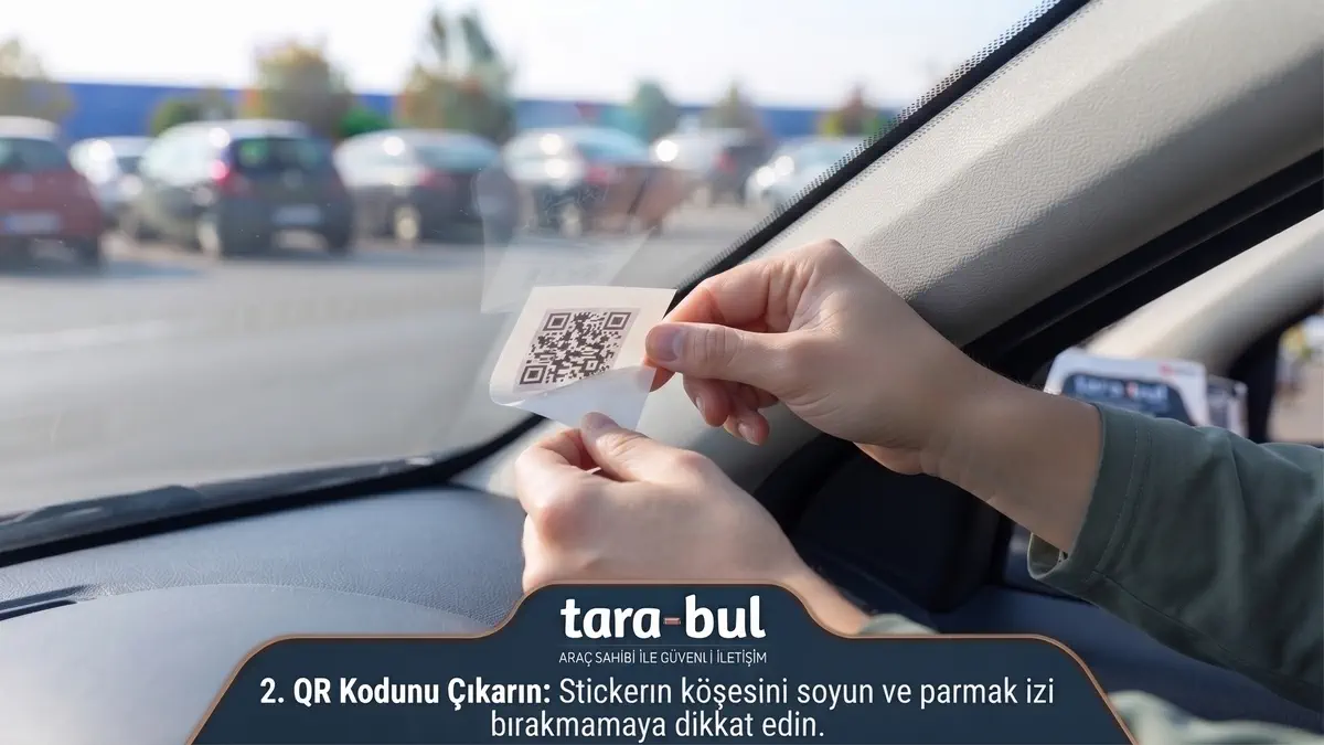 Hatalı park bildirimi için araç camındaki karekodu okutma adımı